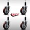 Service Caster 4'' SS Maroon Poly Wheel Swivel 1-1/8'' Expanding Stem Caster Set, 4PK SCC-SSEX20S414-PPUB-MRN-118-4 - alternate 3